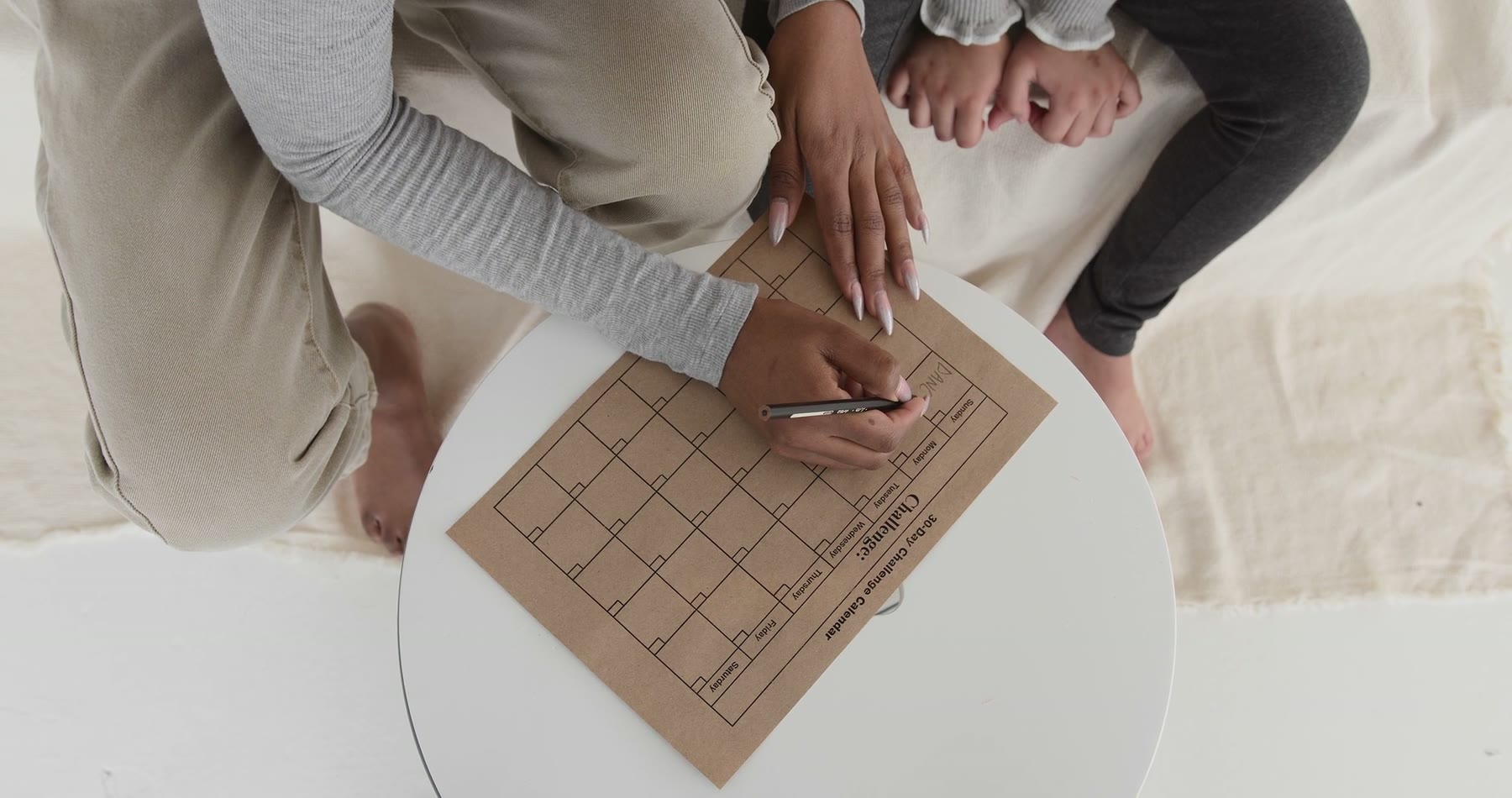 Family planning a child’s weekly activities