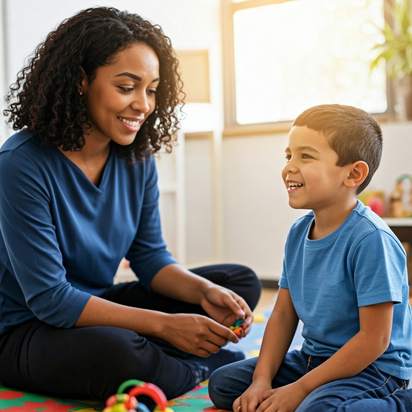 ABA therapy session with child